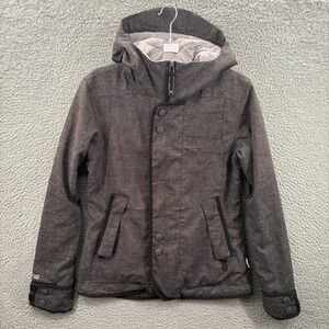 Burton Snowboard Jacket Womens Small Gray Dryride Jet Set Ski Snow Winter Coat